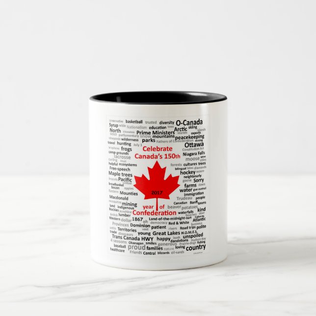 De Café Em Dois Tons Caneca Canada150 (Centro)