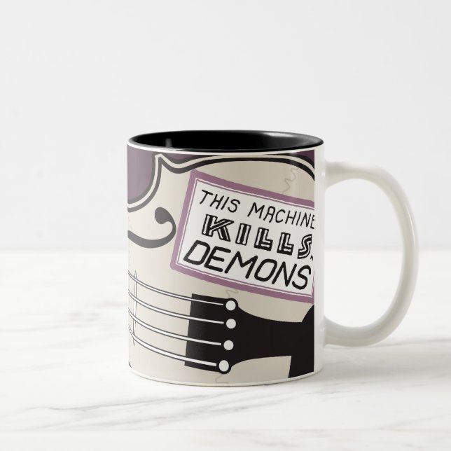 De Café Em Dois Tons Caneca canhota do violino do Mo da lavanderia (Direita)