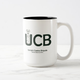 De Café Em Dois Tons Caneca canina ereta da brigada