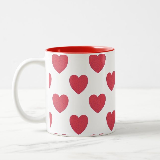 De Café Em Dois Tons caneca cardíaca (Esquerda)