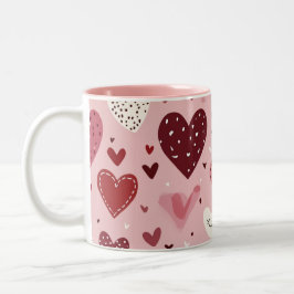 De Café Em Dois Tons caneca cardíaca