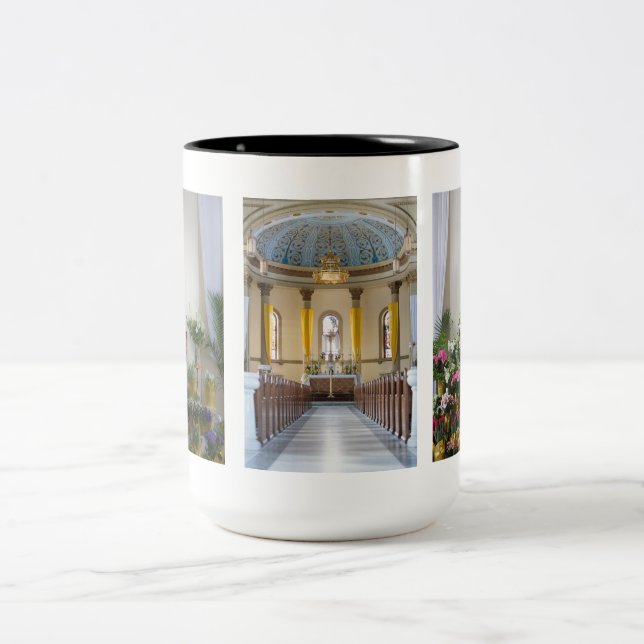 De Café Em Dois Tons Caneca católica (Centro)