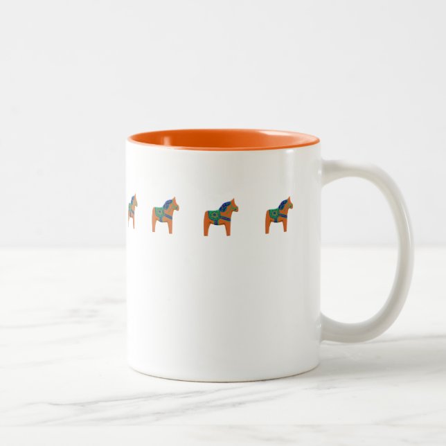 De Café Em Dois Tons Caneca Cavalo Laranja (Direita)