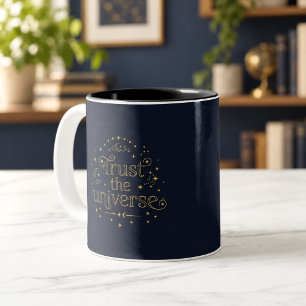 De Café Em Dois Tons Caneca Celestial Confie no Universo
