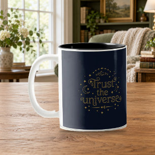 De Café Em Dois Tons Caneca Celestial Confie no Universo