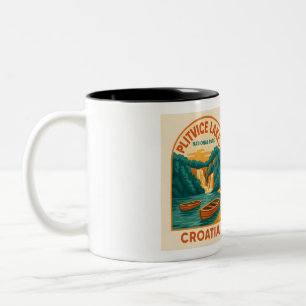 De Café Em Dois Tons Caneca Cênica dos Lagos da Croácia - Natureza
