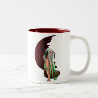 De Café Em Dois Tons Caneca cerâmica da sereia enluarada