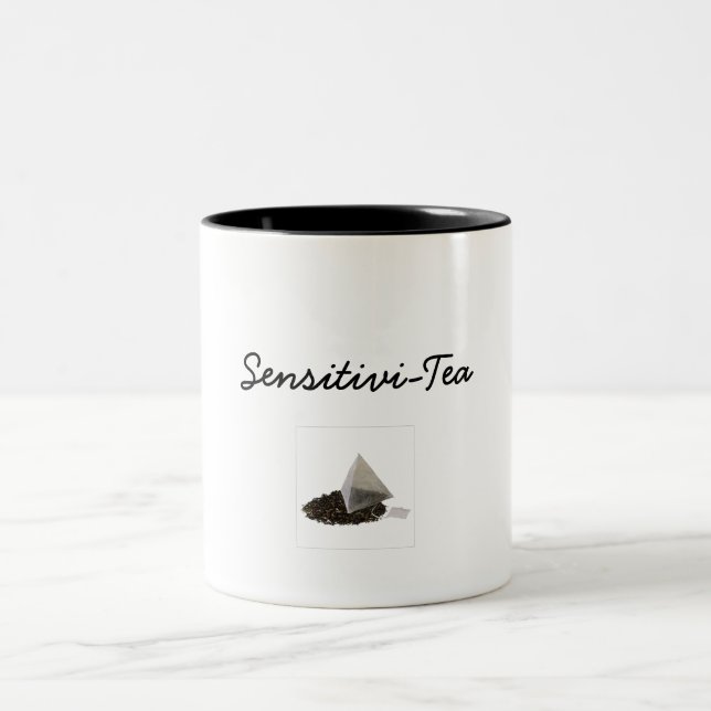 De Café Em Dois Tons Caneca cerâmica do Sensitivi-Chá (Centro)