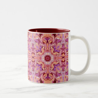 De Café Em Dois Tons Caneca cerâmica marmoreada do teste padrão do