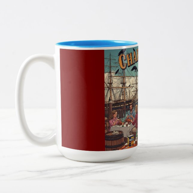 De Café Em Dois Tons Caneca Charm City Calling (Esquerda)