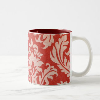 De Café Em Dois Tons Caneca chique vermelha francesa do país