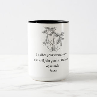 De Café Em Dois Tons Caneca Citação Glória Dança das Espadas Arte