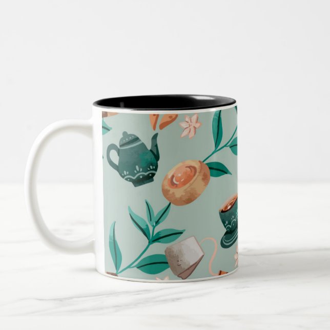 De Café Em Dois Tons Caneca Clássica (Esquerda)