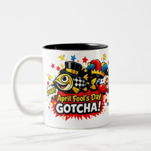 De Café Em Dois Tons Caneca Clássica do Dia da Mentira, 11 oz