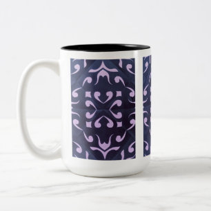 De Café Em Dois Tons Caneca Clássica Geométrica Abstrata Moderna