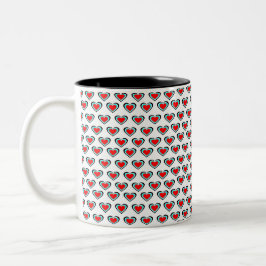 De Café Em Dois Tons Caneca Clássica Tricola Branca, 325 ml