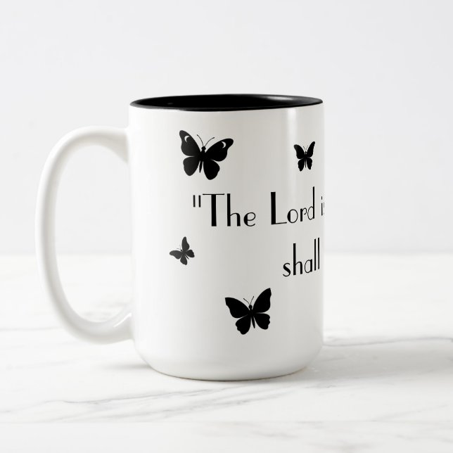 De Café Em Dois Tons Caneca Colagem Fé Cruzada (Esquerda)