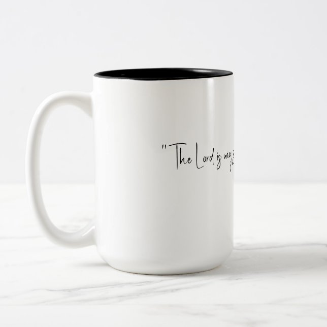 De Café Em Dois Tons Caneca Colagem Fé Cruzada (Esquerda)