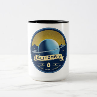 De Café Em Dois Tons Caneca Colecionável Glitzor-9 Mundo Anelado – Embl