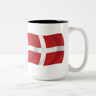 De Café Em Dois Tons Caneca com a bandeira da Ordem Soberana e Militar