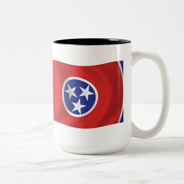De Café Em Dois Tons Caneca com a Bandeira do Tennessee (Direita)