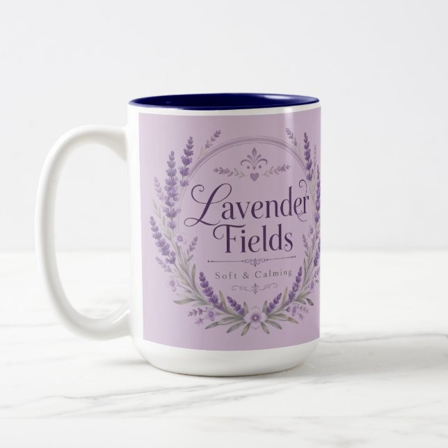De Café Em Dois Tons Caneca com Acabamento Lavender Fields (Esquerda)