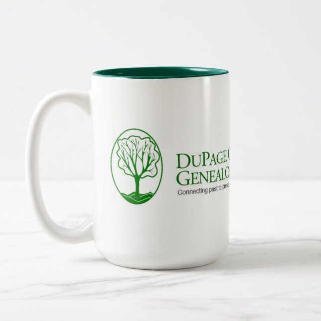 De Café Em Dois Tons Caneca com Estandarte do DCGS (Esquerda)