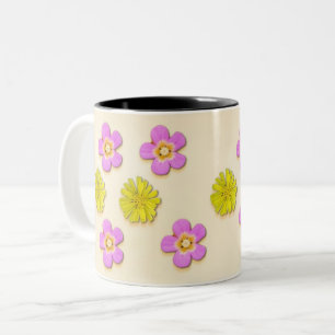 De Café Em Dois Tons Caneca com foto autoral pequeninas  flor do Brasil