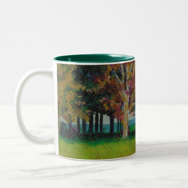 De Café Em Dois Tons Caneca com "Home design na queda" (Esquerda)