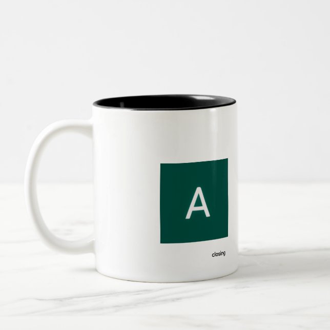 De Café Em Dois Tons caneca com imagem e texto (Esquerda)