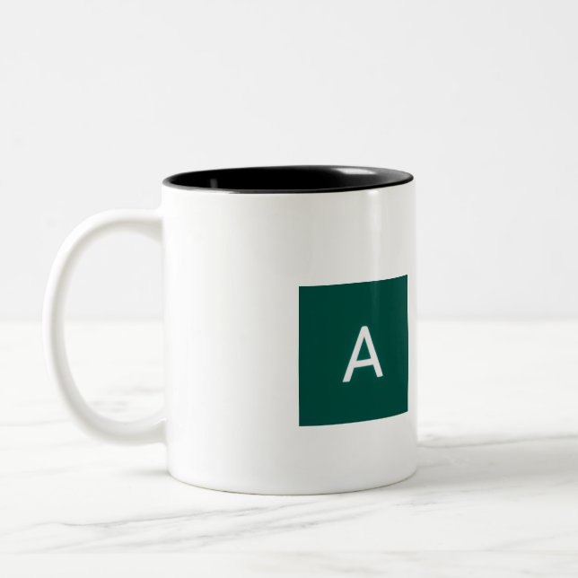 De Café Em Dois Tons caneca com imagem e texto (Esquerda)