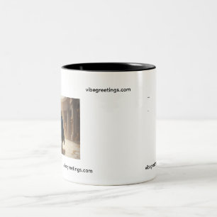 De Café Em Dois Tons caneca com imagem e texto