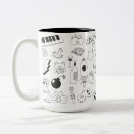 De Café Em Dois Tons Caneca Com Imagem Fofa