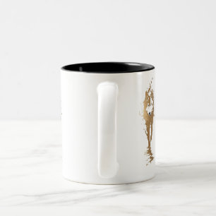 De Café Em Dois Tons caneca com lobo