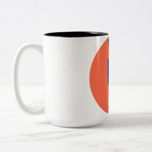 De Café Em Dois Tons caneca com logotipo