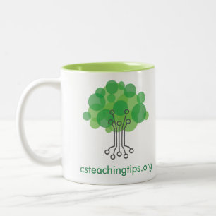 De Café Em Dois Tons Caneca com o interior do verde limão - direito