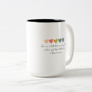 DE CAFÉ EM DOIS TONS CANECA COM PALAVRAS SIMPLES E BONITAS