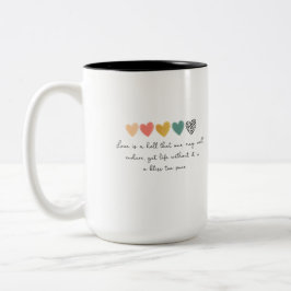 DE CAFÉ EM DOIS TONS CANECA COM PALAVRAS SIMPLES E BONITAS