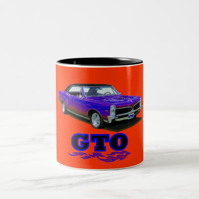 De Café Em Dois Tons Caneca com "Pontiac GTO " (Centro)
