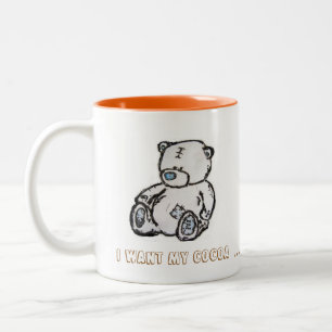 De Café Em Dois Tons Caneca com ursinho
