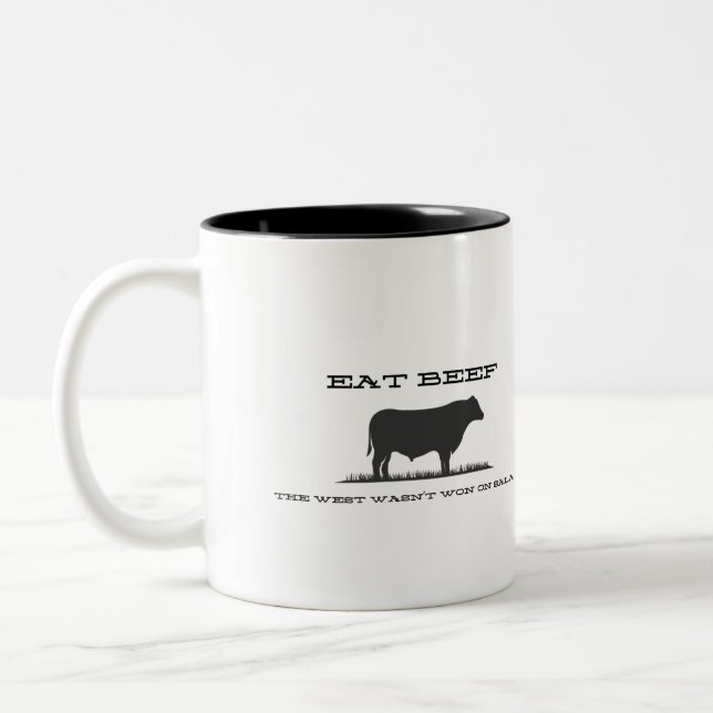 De Café Em Dois Tons Caneca Coma Carne (Esquerda)