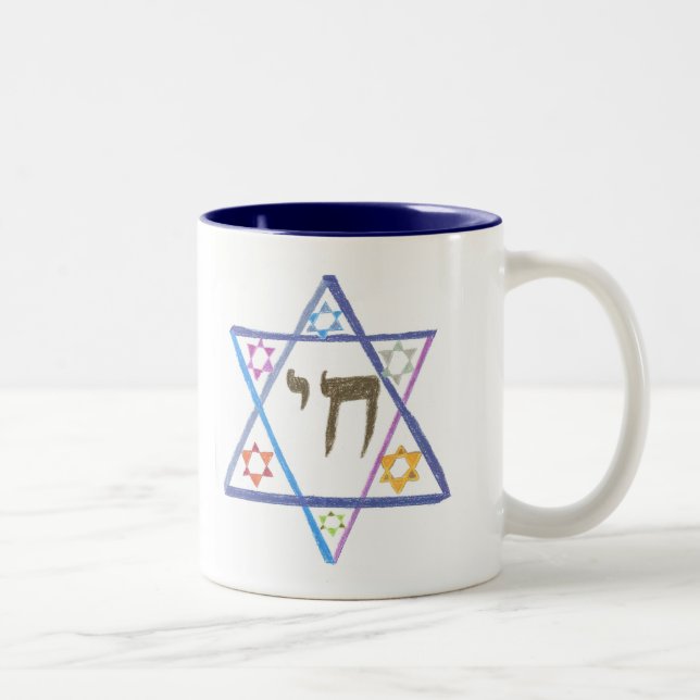De Café Em Dois Tons Caneca Comemorativa Bar Mitzvah (Direita)