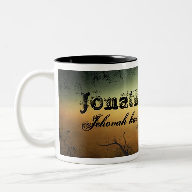 De Café Em Dois Tons Caneca conhecida com fundo & pias batismais do (Esquerda)