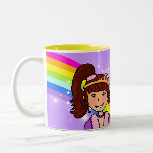 De Café Em Dois Tons Caneca conhecida do roxo do arco-íris das meninas (Esquerda)