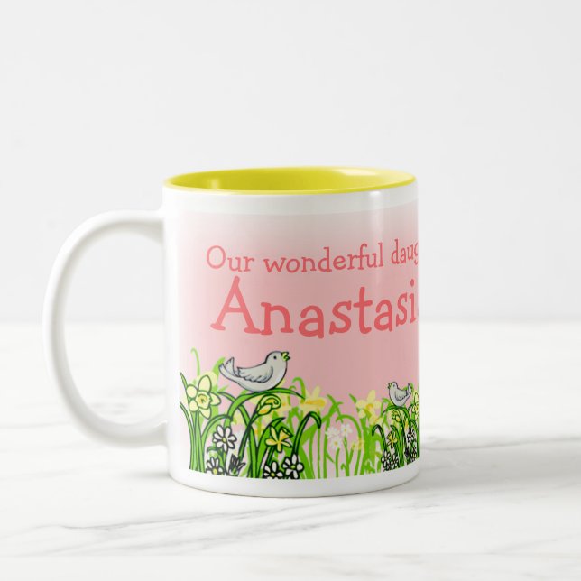 De Café Em Dois Tons Caneca conhecida feita sob encomenda do primavera (Esquerda)
