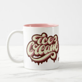 De Café Em Dois Tons Caneca conhecida feita sob encomenda do sorvete
