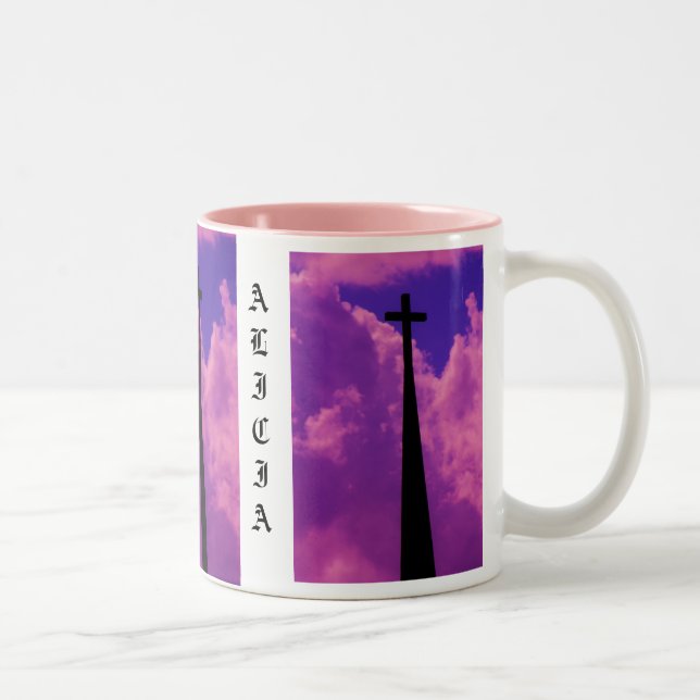 De Café Em Dois Tons Caneca CONHECIDA TRANSVERSAL (Direita)