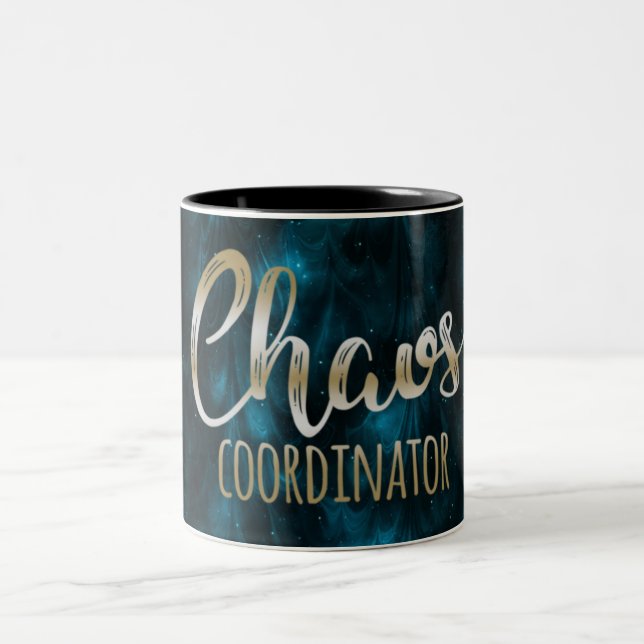 De Café Em Dois Tons Caneca Coordenadora Caos Azul Cósmico (Centro)
