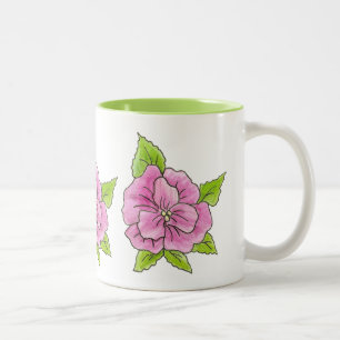 De Café Em Dois Tons Caneca cor-de-rosa