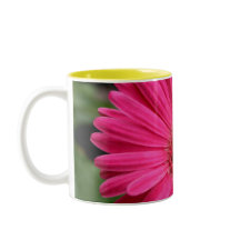 Caneca cor-de-rosa da margarida do Gerbera